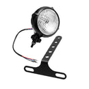 Black Vintage Retro Bullet Headlight Front Lamp High Low Beam For Harley