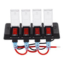 Boat Marine Car DC12V 16A 4 Gang Circuit Breaker Button Toggle Switch Panel
