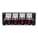 Boat Marine Car DC12V 16A 4 Gang Circuit Breaker Button Toggle Switch Panel