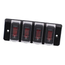 Boat Marine Car DC12V 16A 4 Gang Circuit Breaker Button Toggle Switch Panel
