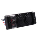 Dual USB Socket Charger 2.1A & 1A + Cigarette Lighter Socket (Power Socket) + ON-OFF Toggle Switch for Car Boat Marine RV