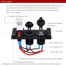 Dual USB Socket Charger 2.1A & 1A + Cigarette Lighter Socket (Power Socket) + ON-OFF Toggle Switch for Car Boat Marine RV