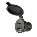 Dual USB Charger Socket with LED Digital Voltmeter Motorcycle Boat