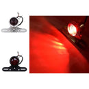 Motorcycle License Plate Rear Light 12V Taillights For ATV Cafe Racer Silver