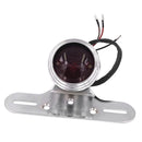 Motorcycle License Plate Rear Light 12V Taillights For ATV Cafe Racer Silver