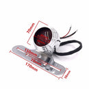 Motorcycle License Plate Rear Light 12V Taillights For ATV Cafe Racer Silver