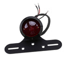 Motorcycle License Plate Rear Light 12V Taillights For ATV Cafe Racer Black
