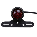 Motorcycle License Plate Rear Light 12V Taillights For ATV Cafe Racer Black