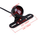 Motorcycle License Plate Rear Light 12V Taillights For ATV Cafe Racer Black