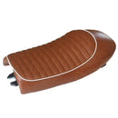 Motorcycle Vintage Cafe Racer Hump Saddle Seat for Honda Suzuki Yamaha Kawasaki - Light Brown