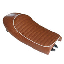 Motorcycle Vintage Cafe Racer Hump Saddle Seat for Honda Suzuki Yamaha Kawasaki - Light Brown