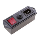 15A 250V Switch Module Protector Socket With Thermal Circuit Breaker Button