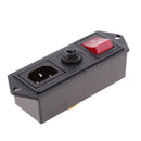 15A 250V Switch Module Protector Socket With Thermal Circuit Breaker Button