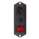 15A 250V Switch Module Protector Socket With Thermal Circuit Breaker Button