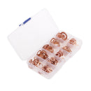 200Pcs Flat Ring Copper Washer Oil Sealing Gasket Assortment Hardware Set Box