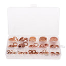 150Pcs Flat Ring Copper Washer Oil Sealing Gasket Assortment Hardware Set Box