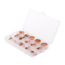 150Pcs Flat Ring Copper Washer Oil Sealing Gasket Assortment Hardware Set Box