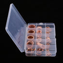 150Pcs Flat Ring Copper Washer Oil Sealing Gasket Assortment Hardware Set Box