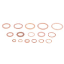 150Pcs Flat Ring Copper Washer Oil Sealing Gasket Assortment Hardware Set Box