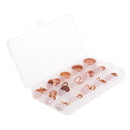 150Pcs Flat Ring Copper Washer Oil Sealing Gasket Assortment Hardware Set Box