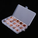 150Pcs Flat Ring Copper Washer Oil Sealing Gasket Assortment Hardware Set Box