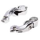 2 Pieces Adjustable Highway Pegs Short Angled Mount Foot Rest for Harley
