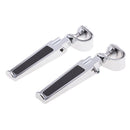 Universal Chrome Motorcycle Anti-Vibrate Engine Guard Foot Pegs w/ Clamp Footpegs Footrest
