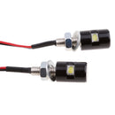 Pair White LED Universal Motorcycle Car License Plate Screw Bolt Light Lamp
