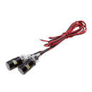 Pair White LED Universal Motorcycle Car License Plate Screw Bolt Light Lamp