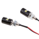 Pair White LED Universal Motorcycle Car License Plate Screw Bolt Light Lamp