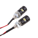 Pair White LED Universal Motorcycle Car License Plate Screw Bolt Light Lamp