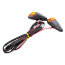 Universal Motorcycle LED Turn Signal Indicators Blinkers Amber Carbon 5W 12V