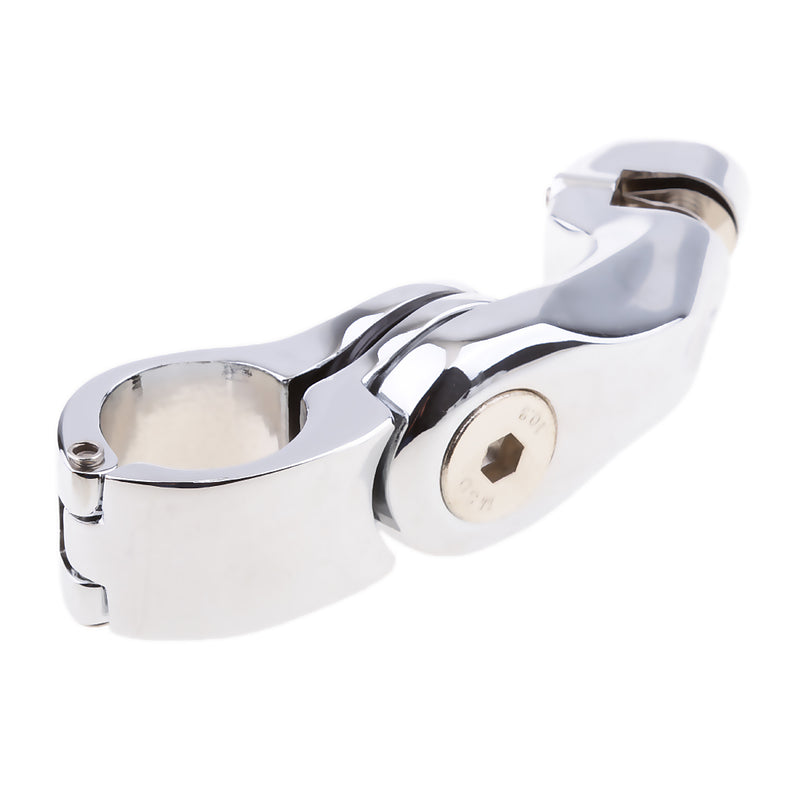 1" 32mm Chrome Highway Short Angled Foot Peg Mount Kit For Harley Touring