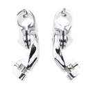 1" 32mm Chrome Highway Short Angled Foot Peg Mount Kit For Harley Touring