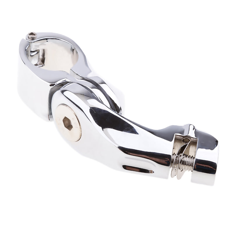 1" 32mm Chrome Highway Short Angled Foot Peg Mount Kit For Harley Touring