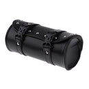 Motorcycle Side Saddlebag PU Leather Round Barrel Saddle Tool Bag For Harley