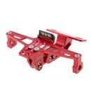 Motorcycle Adjustable Red CNC License Number Plate Bracket with LED Light