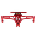 Motorcycle Adjustable Red CNC License Number Plate Bracket with LED Light