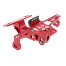 Motorcycle Adjustable Red CNC License Number Plate Bracket with LED Light