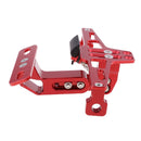 Motorcycle Adjustable Red CNC License Number Plate Bracket with LED Light