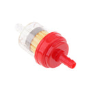 Universal Motorcycle Scooter Car Inline 6mm Clear Fuel Filter Red X10