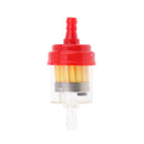 Universal Motorcycle Scooter Car Inline 6mm Clear Fuel Filter Red X10