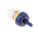 Universal Motorcycle Scooter Car Inline 6mm Clear Fuel Filter Blue X10