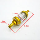 Motorcycle Dirt Pit Bike Re-usable Gas Filter for 5/16'' 8mm Fuel Line Gold