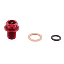 Magnetic Engine Oil Drain Plug Nut Repair Bolt Kit for Dirt Bike ATV - Red