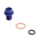 Magnetic Engine Oil Drain Plug Nut Repair Bolt with Washer Kit for Dirt Bike - Blue