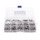 480PCS M2/M3/M4 304 Stainless Steel Hex Socket Head Cap Bolts Screws Nuts Assortment Kit with Storage Box