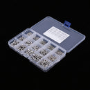 480PCS M2/M3/M4 304 Stainless Steel Hex Socket Head Cap Bolts Screws Nuts Assortment Kit with Storage Box
