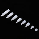 180Pcs M3 White Nylon Male Female Hex Spacer Standoff Screw Nut Assortment Kit w/ Plastic Box