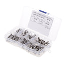 170 Pieces M3 Stainless Steel Button Head Hex Socket Screw & Hex Nuts Kit with Plastic Box